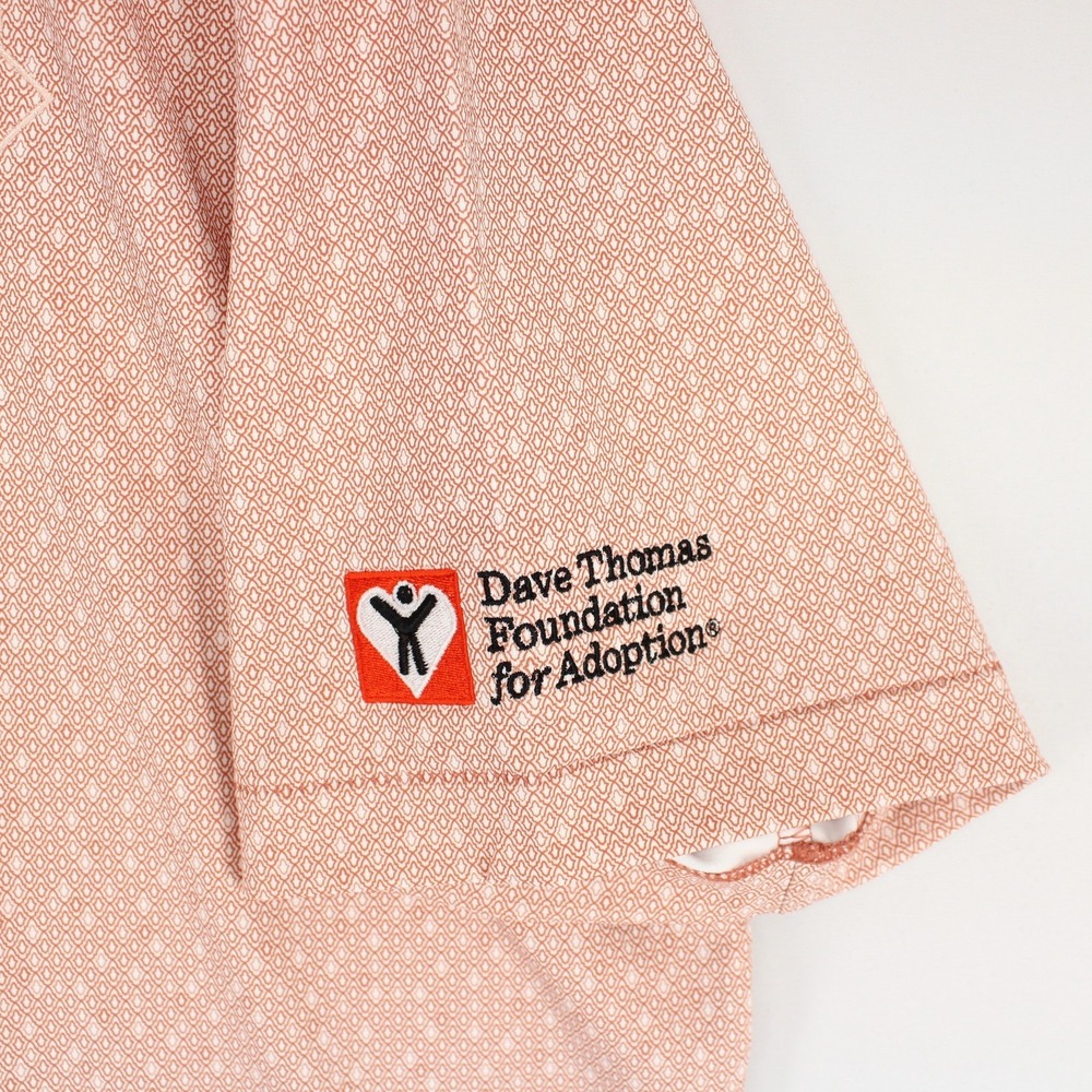 Peter Millar Crown Crafted Polo Shirt Mens XL Orange Golf Wendys Dave Thomas - Picture 4 of 9